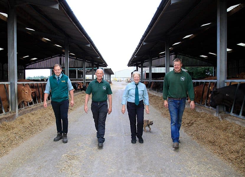 The Webster family outside the farm shop