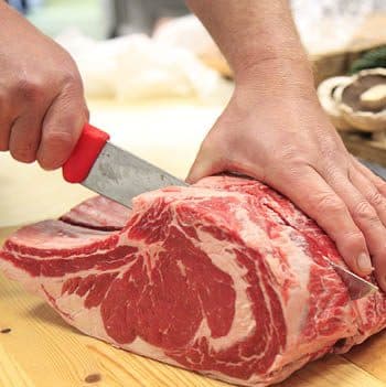 The butchers' counter at Taylors Farm Shop